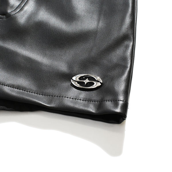 PLATE ECO LEATHER SKORTS