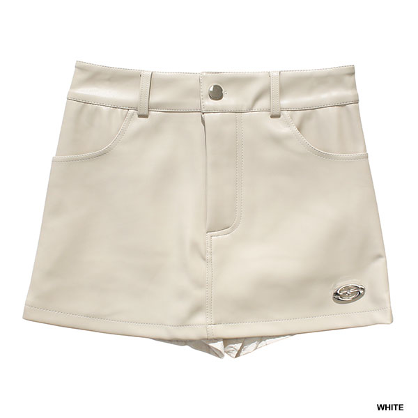 PLATE ECO LEATHER SKORTS