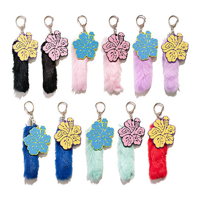 HIBISCUS FUR KEYHOLDER