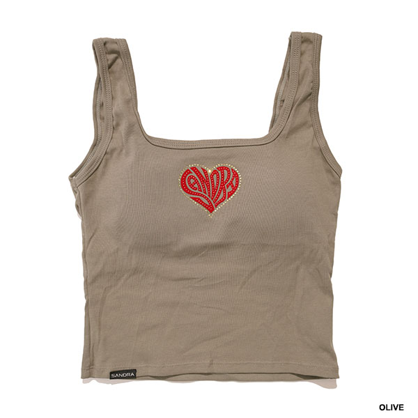 HEART STONE LACE UP TANKTOP