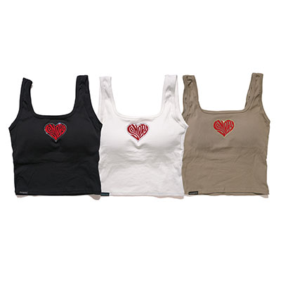 HEART STONE LACE UP TANKTOP