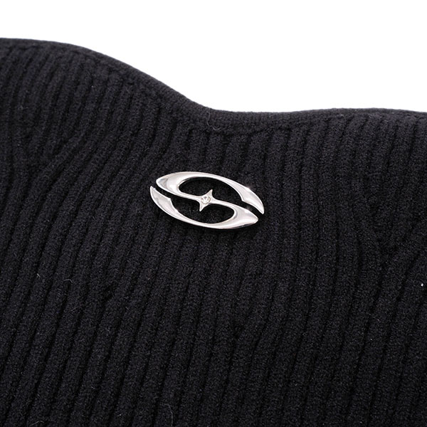 PLATE KNIT BARE TOP