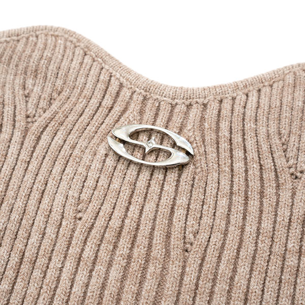 PLATE KNIT BARE TOP