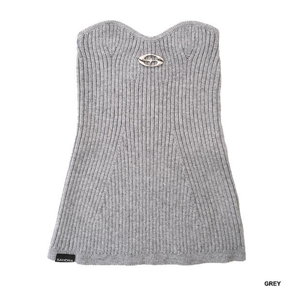 PLATE KNIT BARE TOP