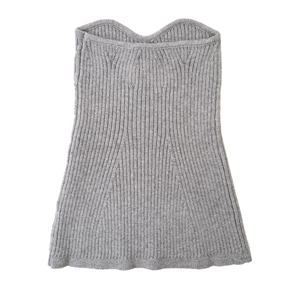 PLATE KNIT BARE TOP