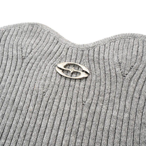 PLATE KNIT BARE TOP