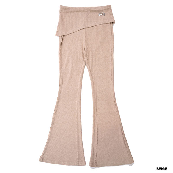 PLATE RIB FLARE PANTS
