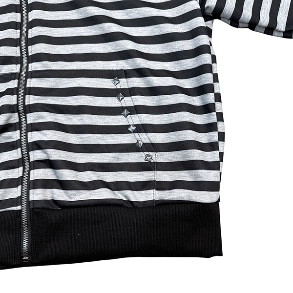 TRIM FUR BORDER ZIP HOODIE