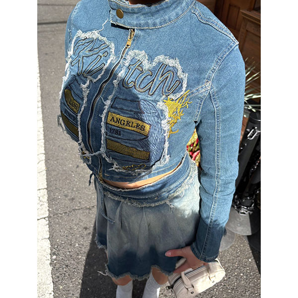 PATCH DENIM RIDERS JACKET