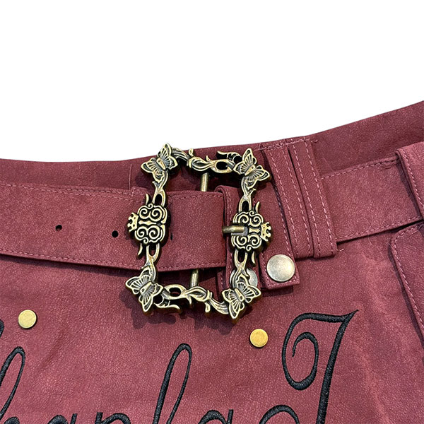 FAKE SUEDE STUDS SKIRT