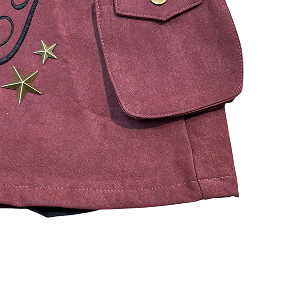 FAKE SUEDE STUDS SKIRT