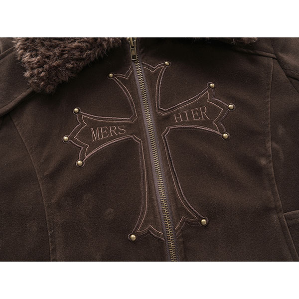 LAPEL FUR CROSS JACKET