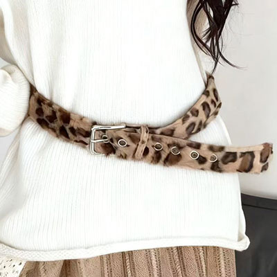 ANIMAL FUR BELT