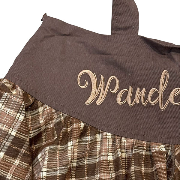 STRING BELT CHECK SKIRT