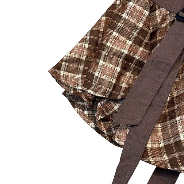 STRING BELT CHECK SKIRT