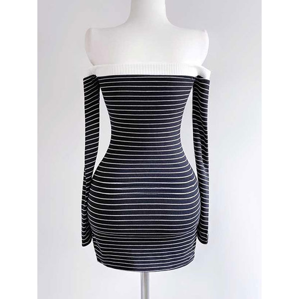 BORDER OFF SHOULDER ONEPIECE