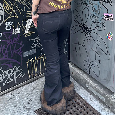 TRIM FUR FLAME PANTS