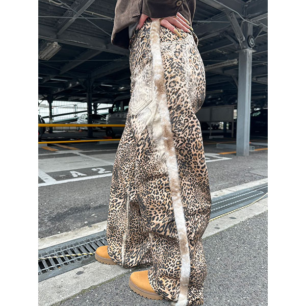 LEOPARD WIDE PANTS