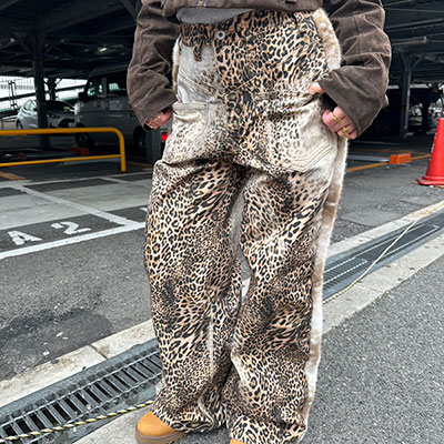 LEOPARD WIDE PANTS
