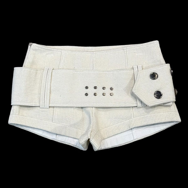 WIDE BELT STUDS SHORTS