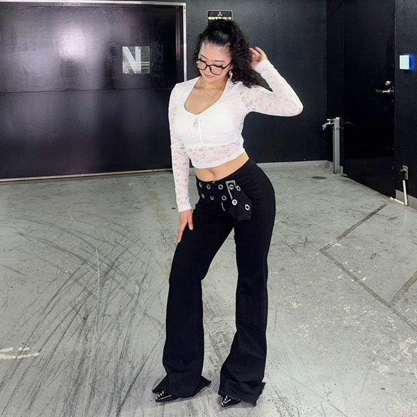 WIDE BELT FLAME PANTS