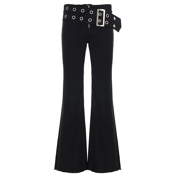 WIDE BELT FLAME PANTS