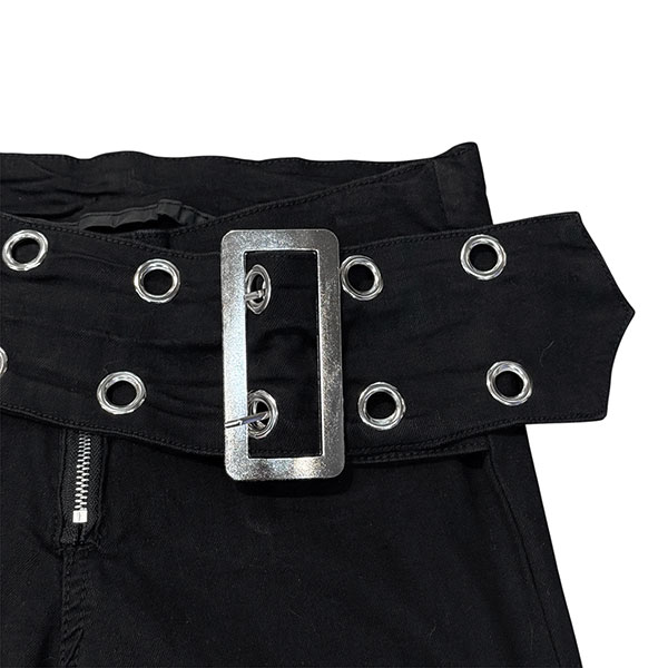 WIDE BELT FLAME PANTS