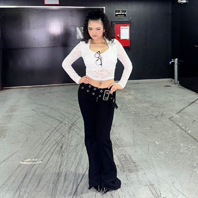 WIDE BELT FLAME PANTS