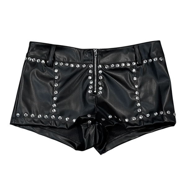 STUDS ECO LEATHER SHORTS