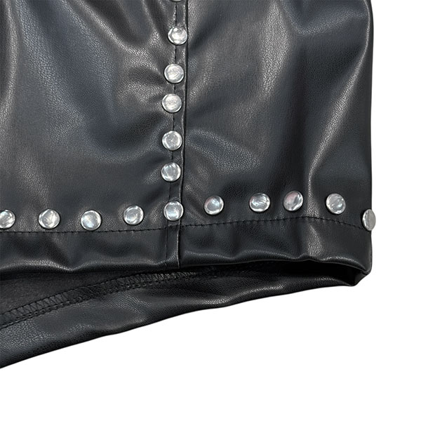 STUDS ECO LEATHER SHORTS