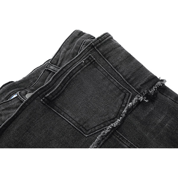 RIBBON DENIM FLAME PANTS