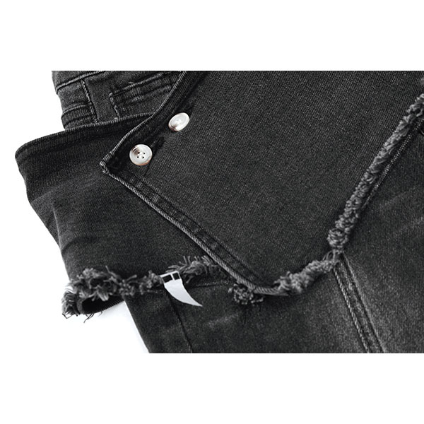 RIBBON DENIM FLAME PANTS