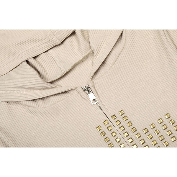 CROSS STUDS ZIP HOODIE