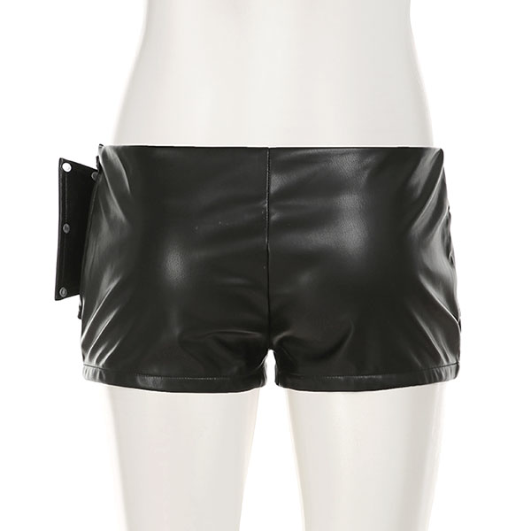 STUDS WIDE BELT SHORTS