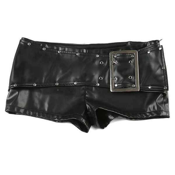 STUDS WIDE BELT SHORTS