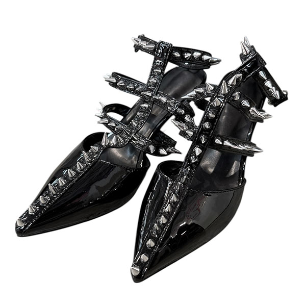 BLACK THORN STUDS MULE