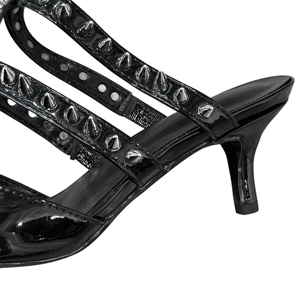 BLACK THORN STUDS MULE