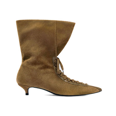 LACE UP POINTED BOOTS