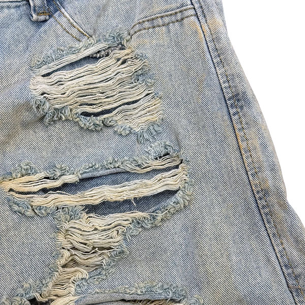 DOUBLE WAIST DAMAGE JORTS