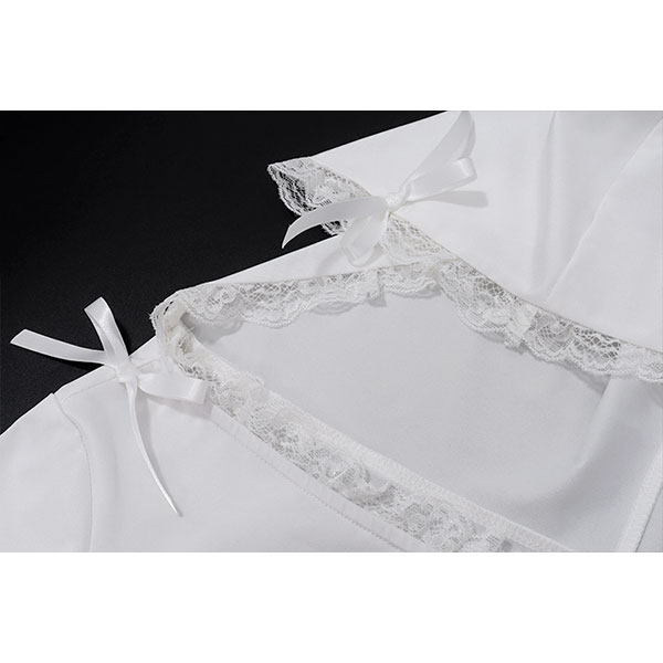 LACE RIBBON HOOD BODYSUIT