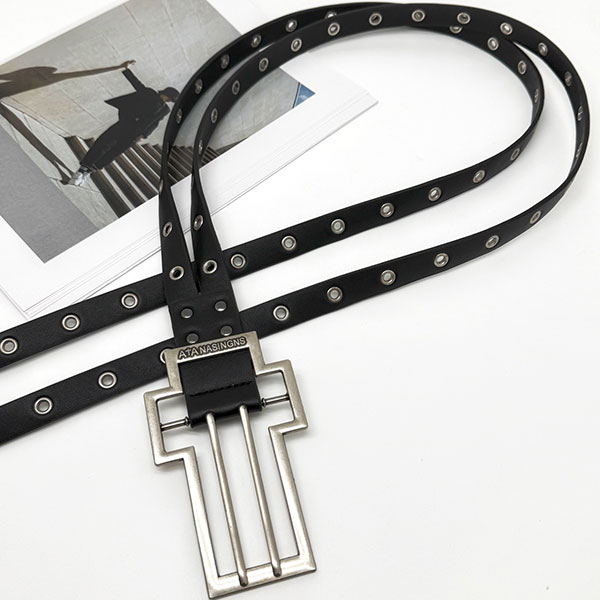 CROSS BUCKLE STUDS BELT