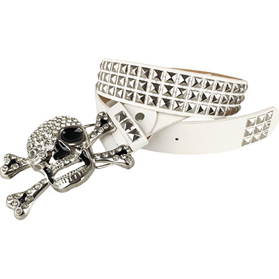 SKULL STONE STUDS BELT