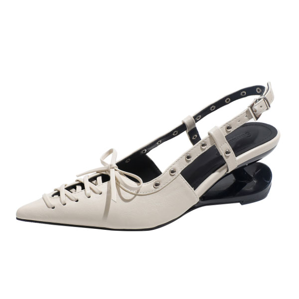 STUDS LACE UP MULE