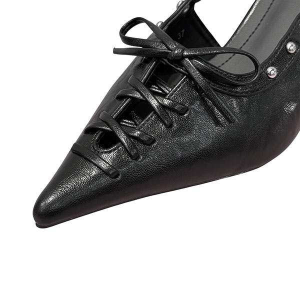 STUDS LACE UP MULE
