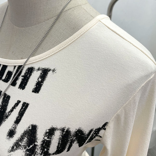 LETTER FRILL ONESHOULDER