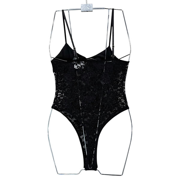LETTER LACE BODY SUIT