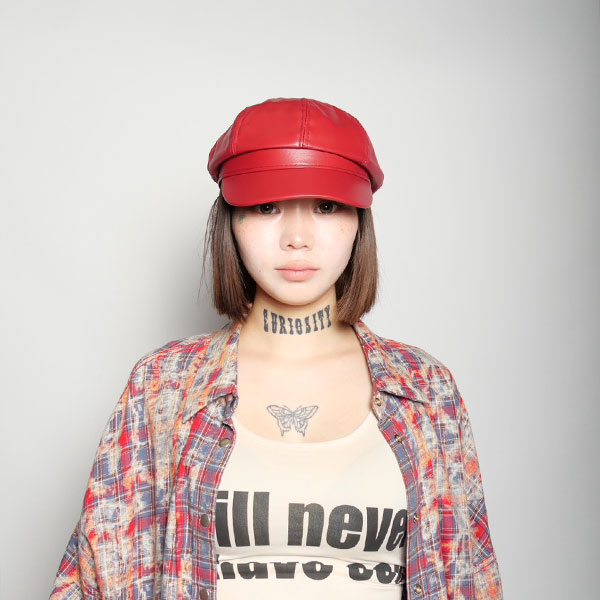 LEATHER CASQUETTE