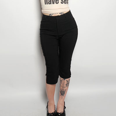 CROPPED BLACK PANTS