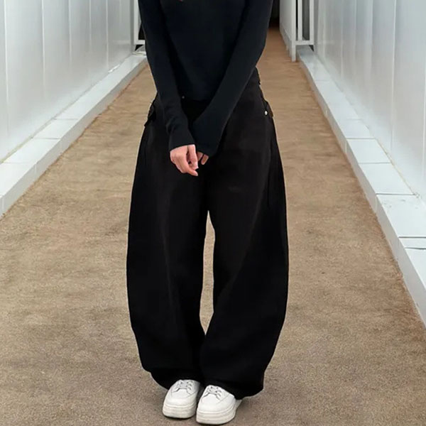 BACK STUDS BELT PANTS