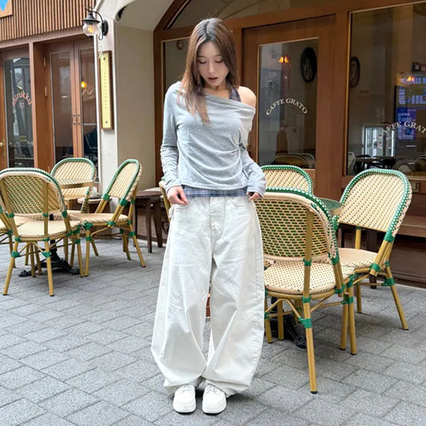 BACK STUDS BELT PANTS